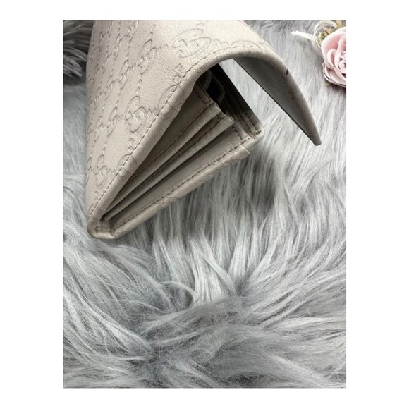 Gucci Guccissima Long Wallet Ivory Leather Interlocking Lovely Monogram - Picture 8 of 10